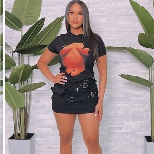 Bodied T-Shirt Skirt Set